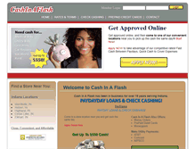 Tablet Screenshot of cashinaflashonlinestore.com